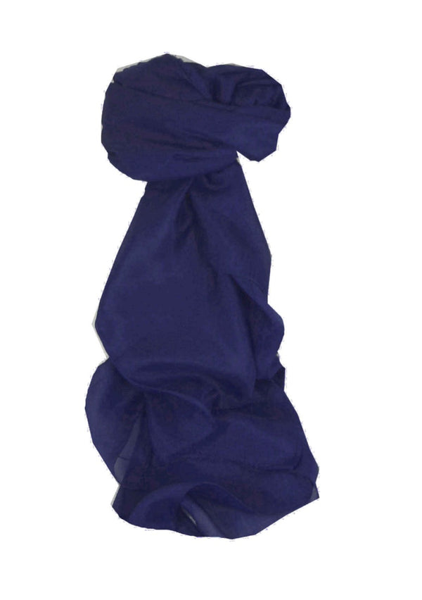Mulberry Silk Hand Dyed Square Scarf Oxford Blue from Pashmina