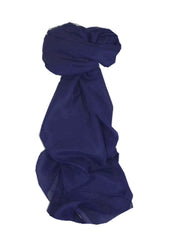 Fine Cashmere Scarf Karakoram Birds-Eye Weave Oxford Blue by Pashmina & Silk