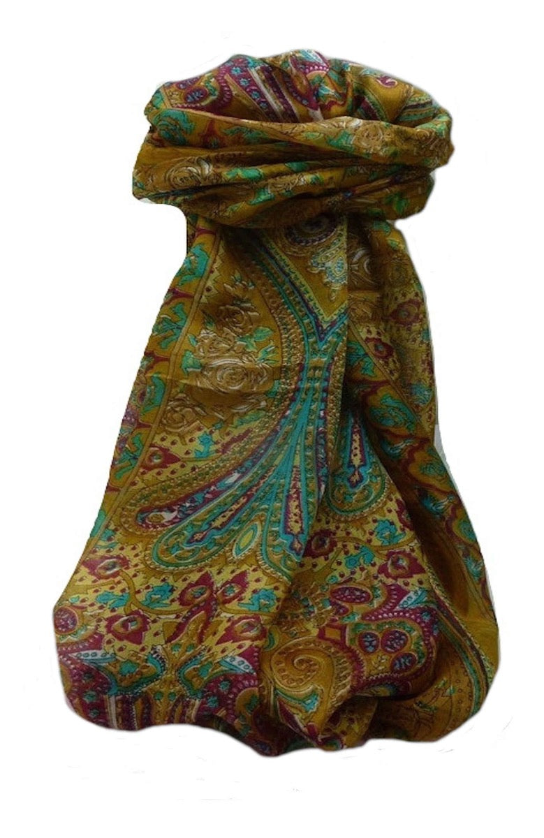 Foulard Traditional Soie de Mûrier Yaar Chestnut