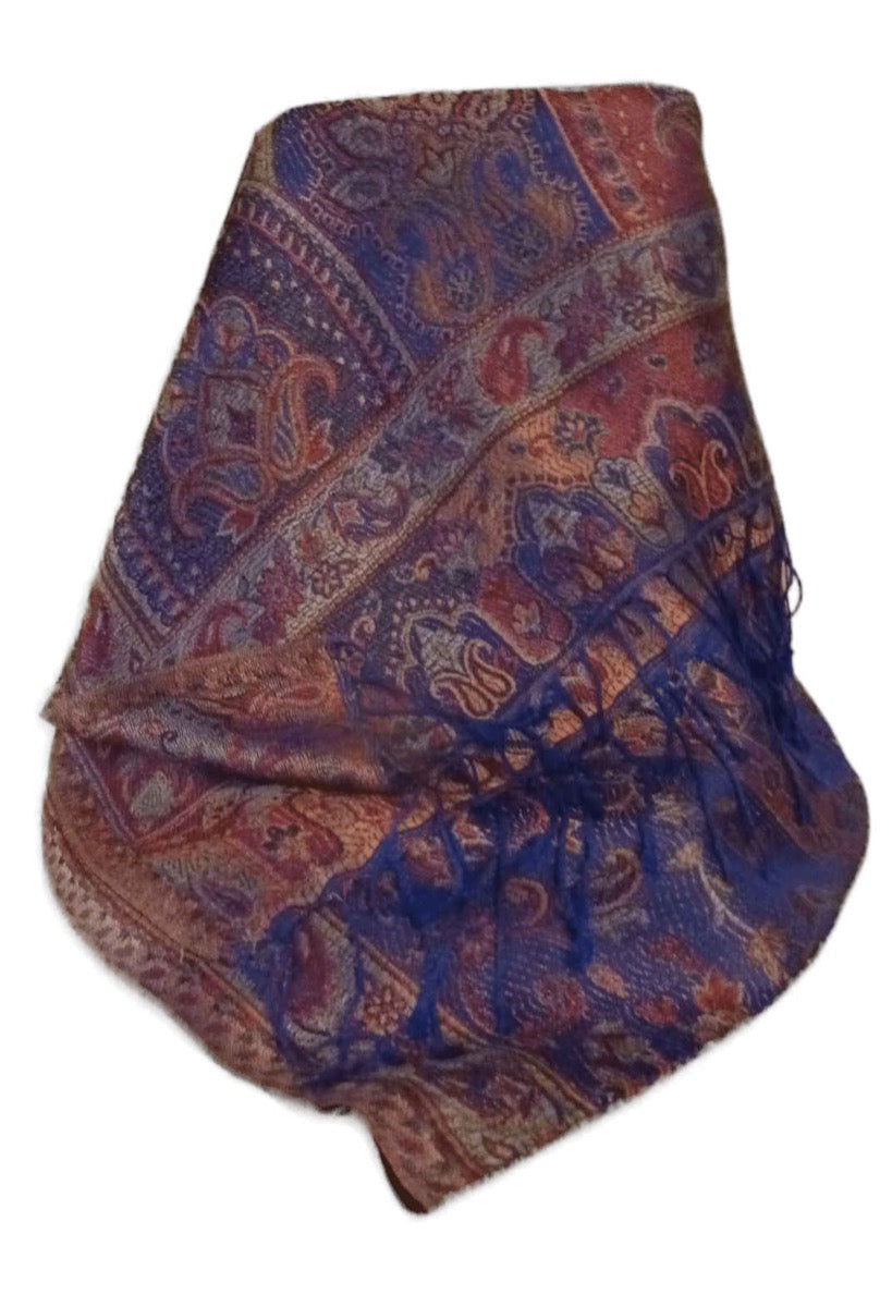 Mens Jamawar Premium Silk Scarf Pattern 5989 by Pashmina & Silk