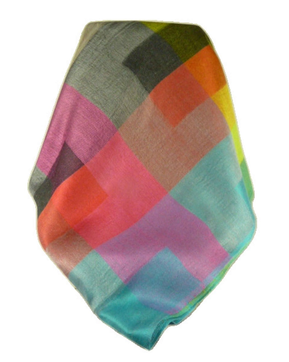 Mens Premium Silk Check Stole 6779 by Pashmina & Silk
