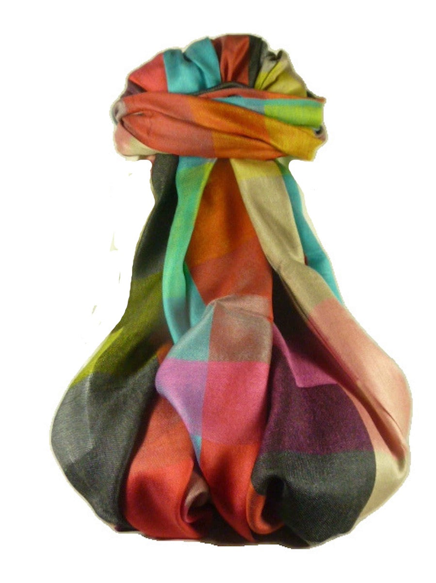 Mens Premium Silk Check Stole 6779 by Pashmina & Silk