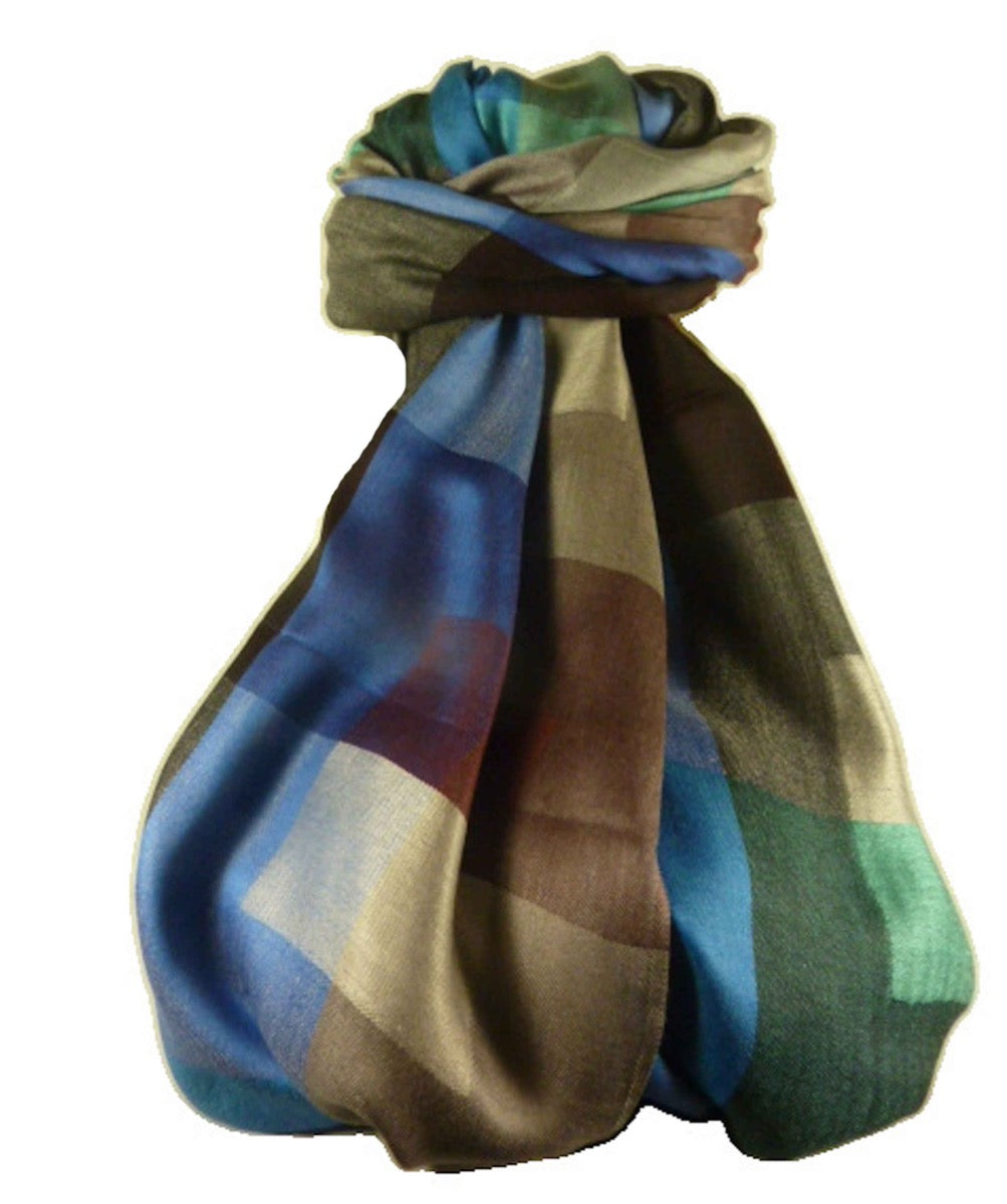Mens Premium Silk Check Stole 6809 by Pashmina & Silk