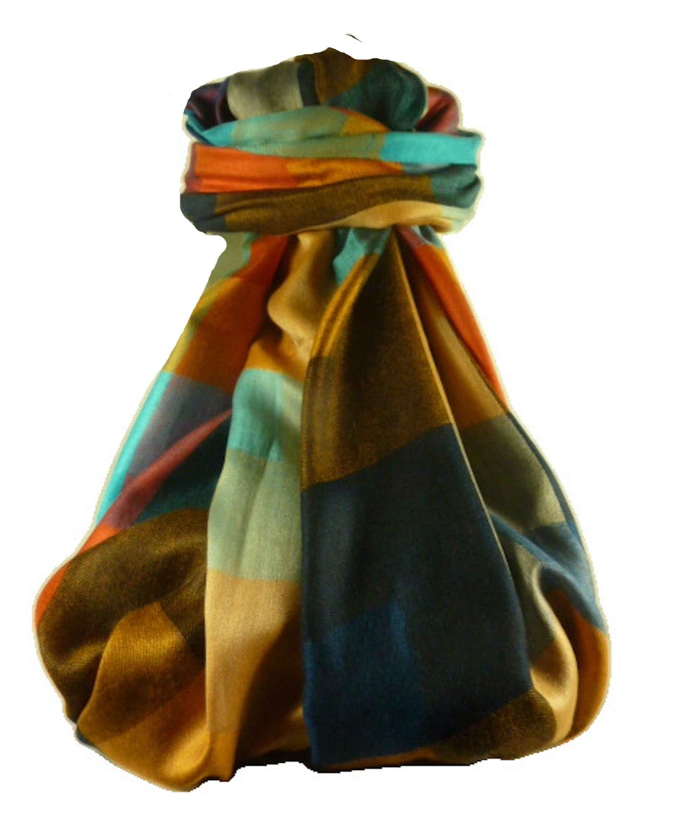 Mens Premium Silk Check Stole 7349 by Pashmina & Silk