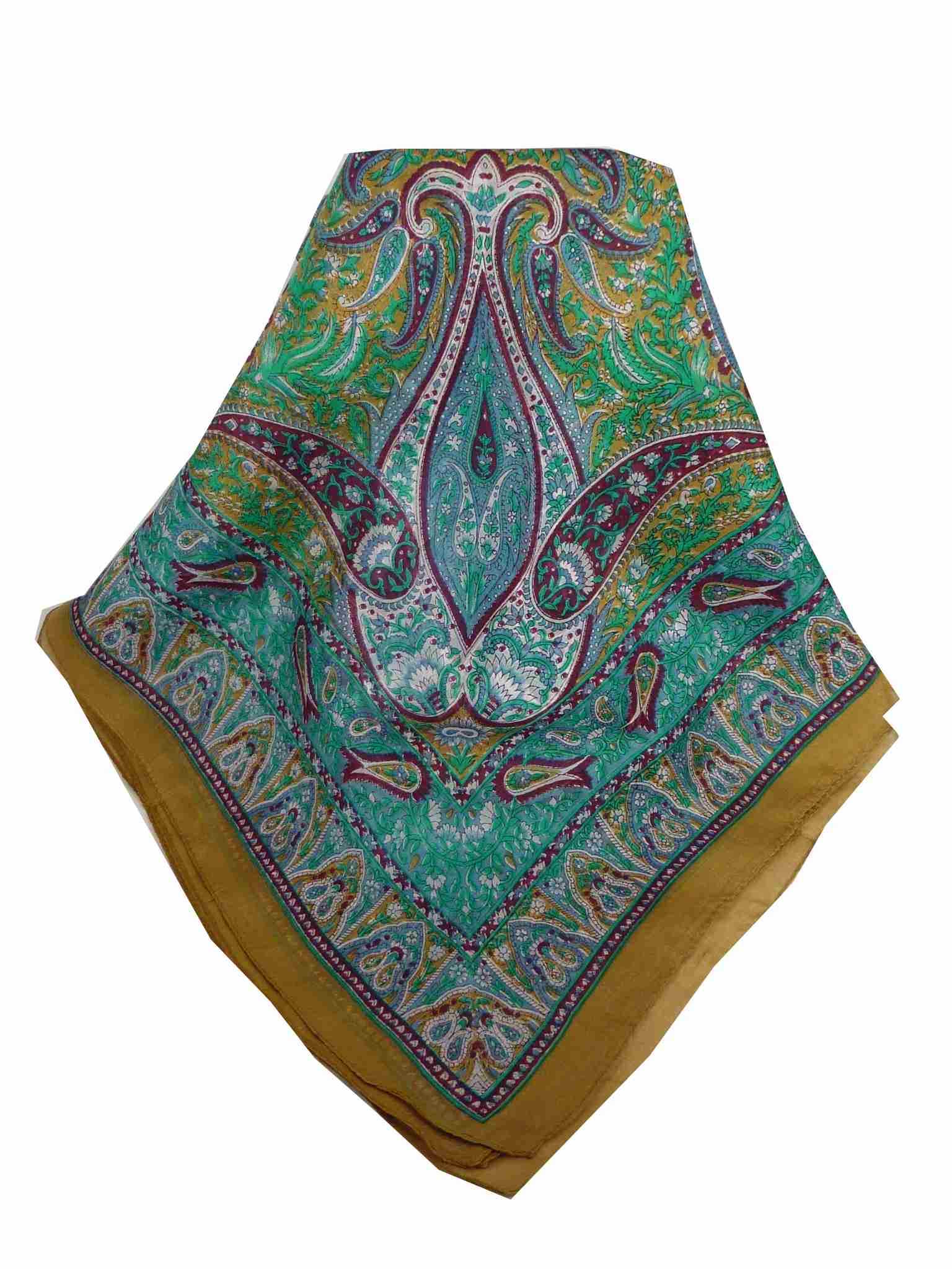 Echarpe Traditional Soie de Mûrier Guyan Caramel de Pashmina & Silk 