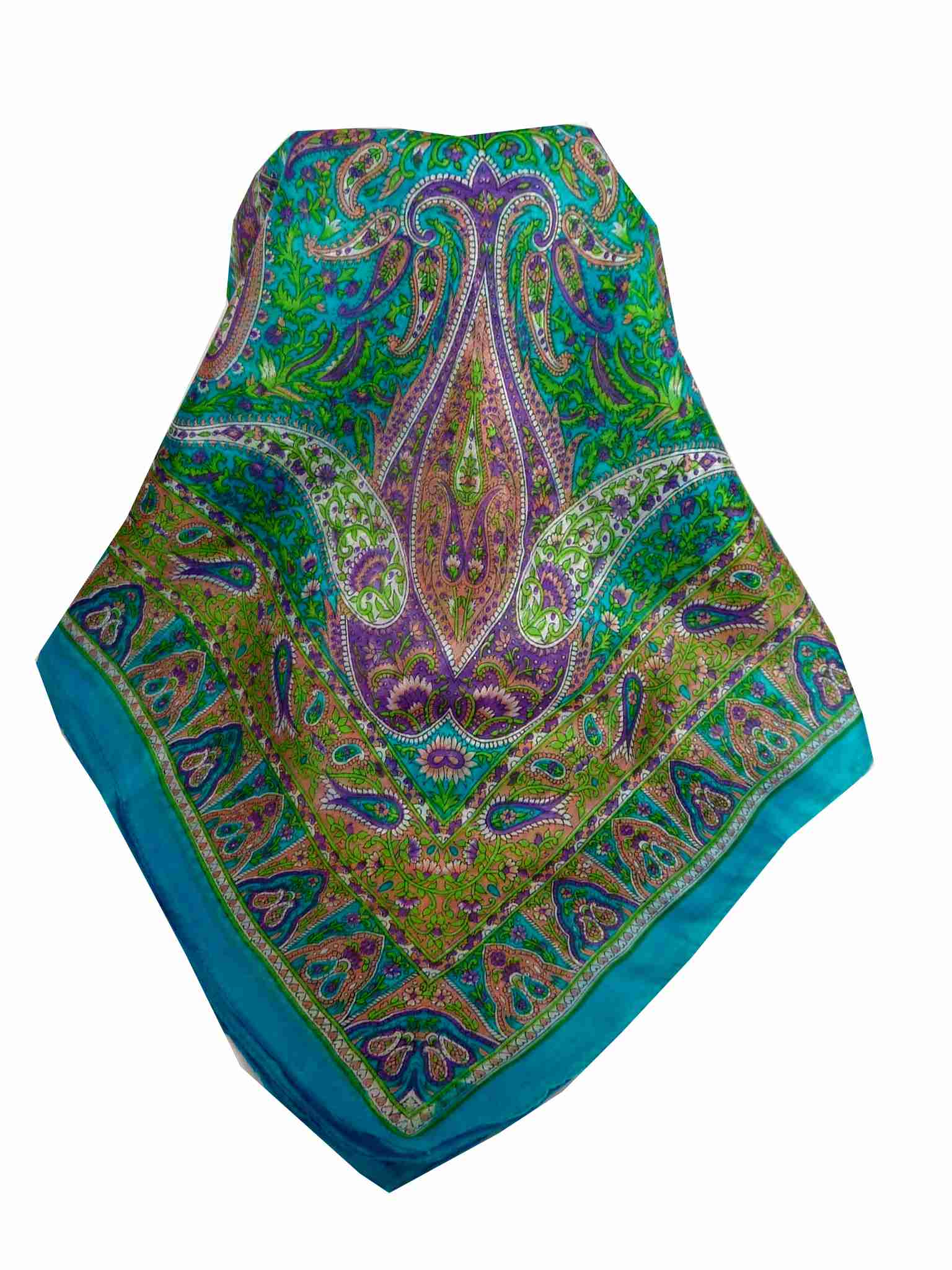 Echarpe Traditional Soie de Mûrier Guyan Light Blue de Pashmina & Silk 