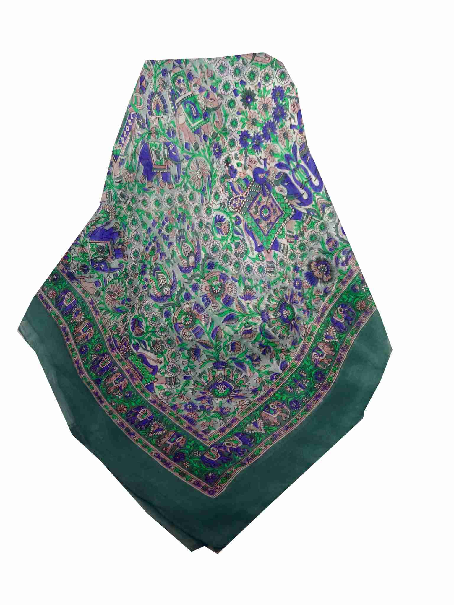 Mulberry Silk Traditional Square Scarf Har Pearl by Pashmina & Silk