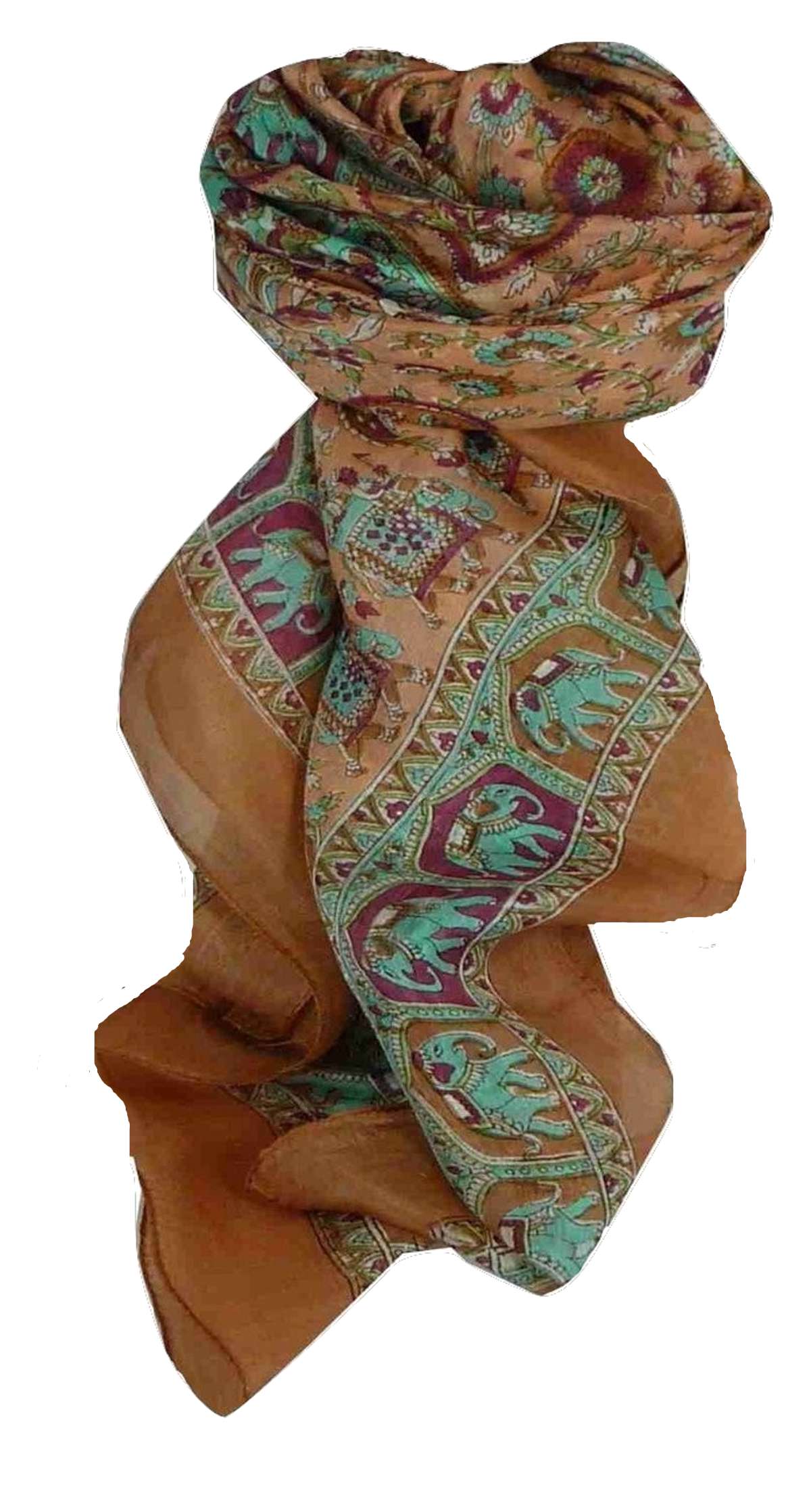 Echarpe Traditional Soie de Mûrier Donya Copper de Pashmina & Silk 