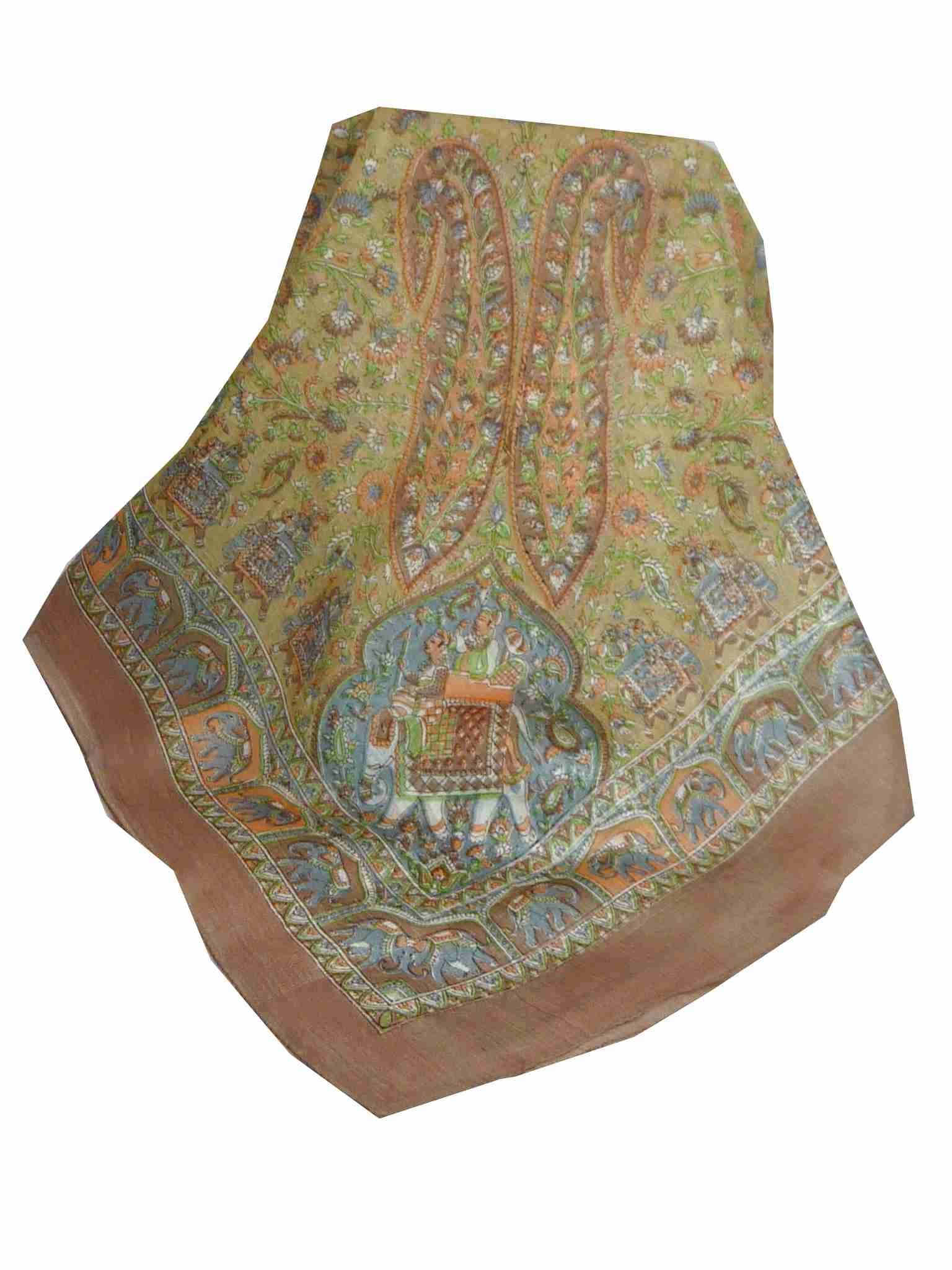 Echarpe Traditional Soie de Mûrier Donya Coffee de Pashmina & Silk 