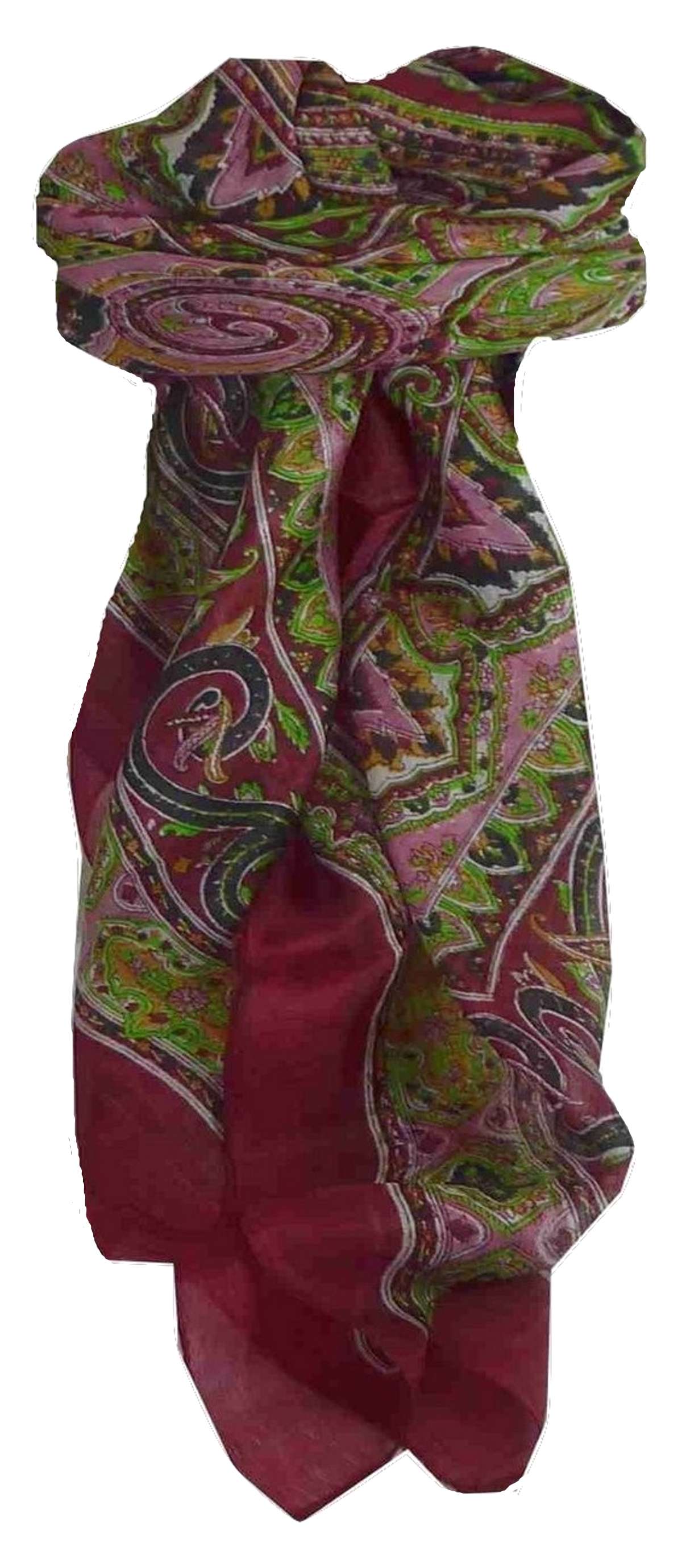 Echarpe Traditional Soie de Mûrier Chakori Wine de Pashmina & Silk 