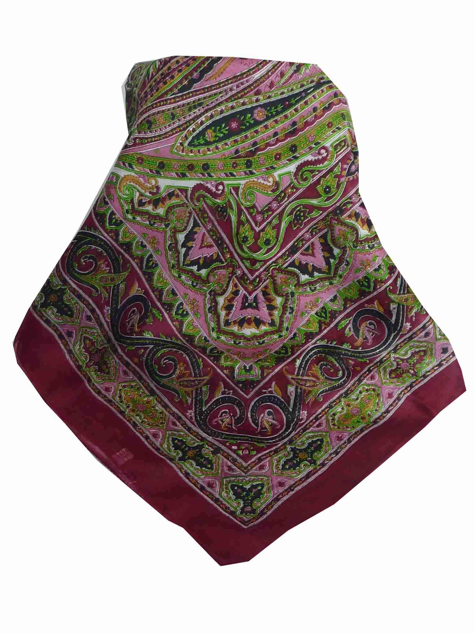 Echarpe Traditional Soie de Mûrier Chakori Wine de Pashmina & Silk 