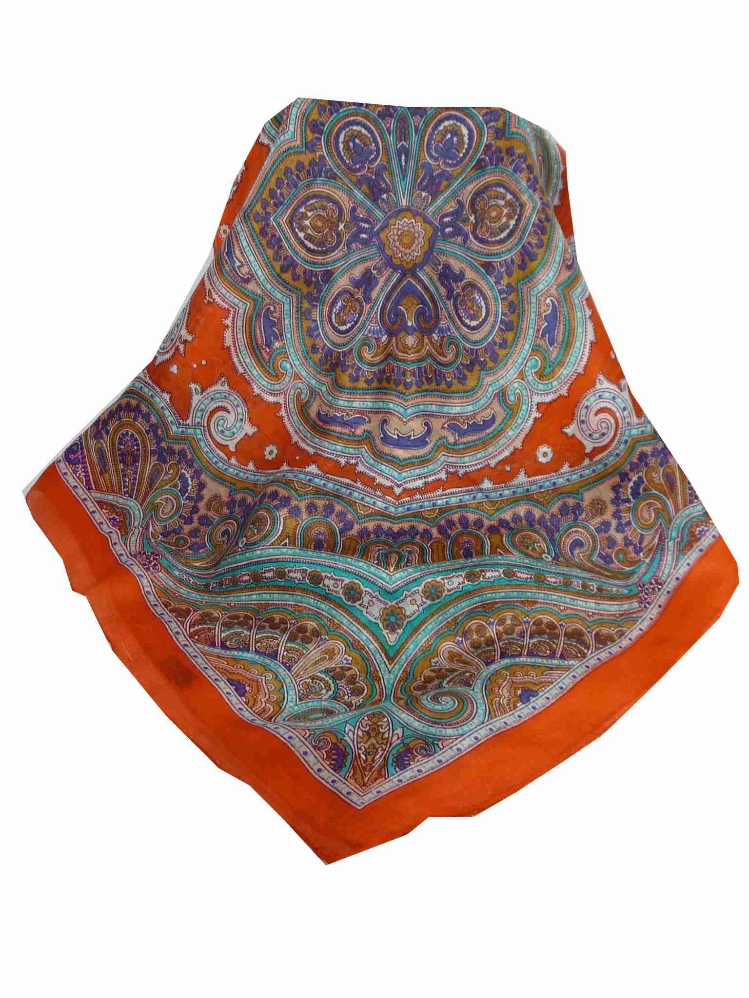 Tradizionale Sciarpa Quadrata di Seta Chiti Black di Pashmina & Silk