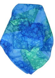 Mulberry Silk Hand Painted Long Scarf Classic Blueberry by Pashmina & Silk