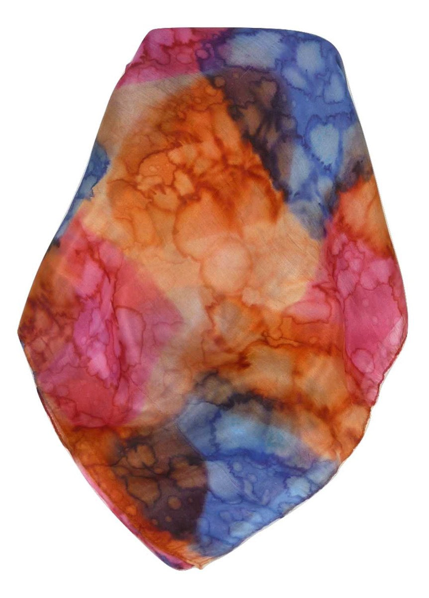 Sciarpa Lunga Classic Seta di Gelso Dipinto a Mano Iris da Pashmina & Silk