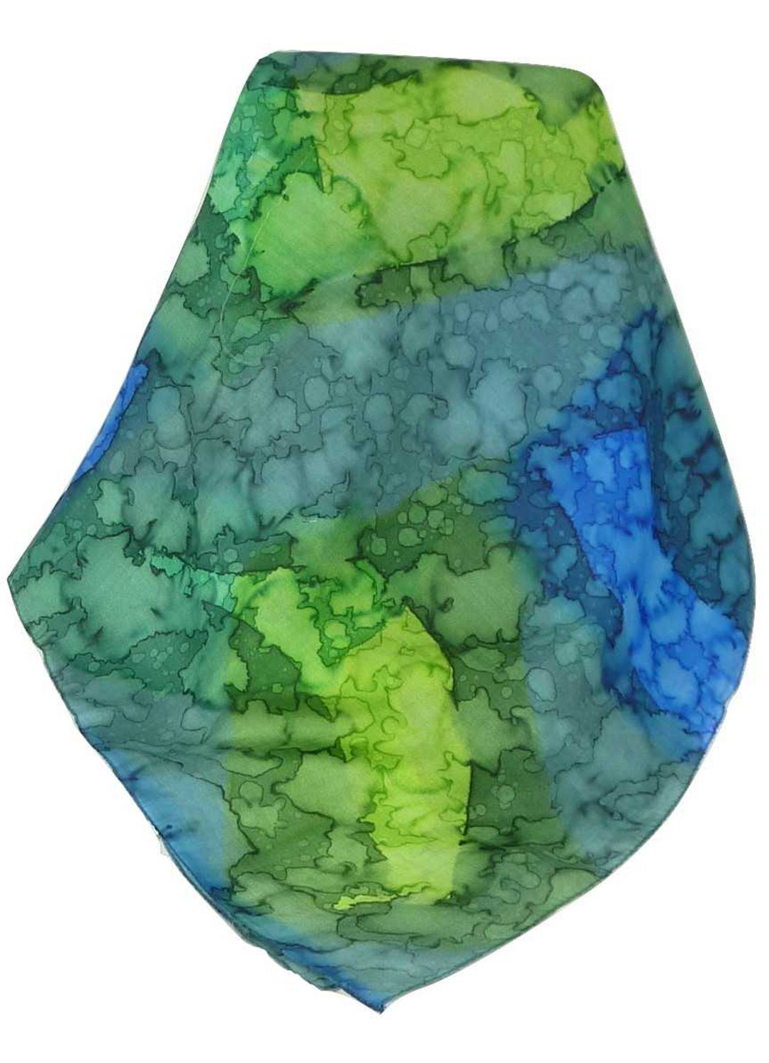 Sciarpa Classic Seta di Gelso Dipinto a Mano Avocado da Pashmina & Silk