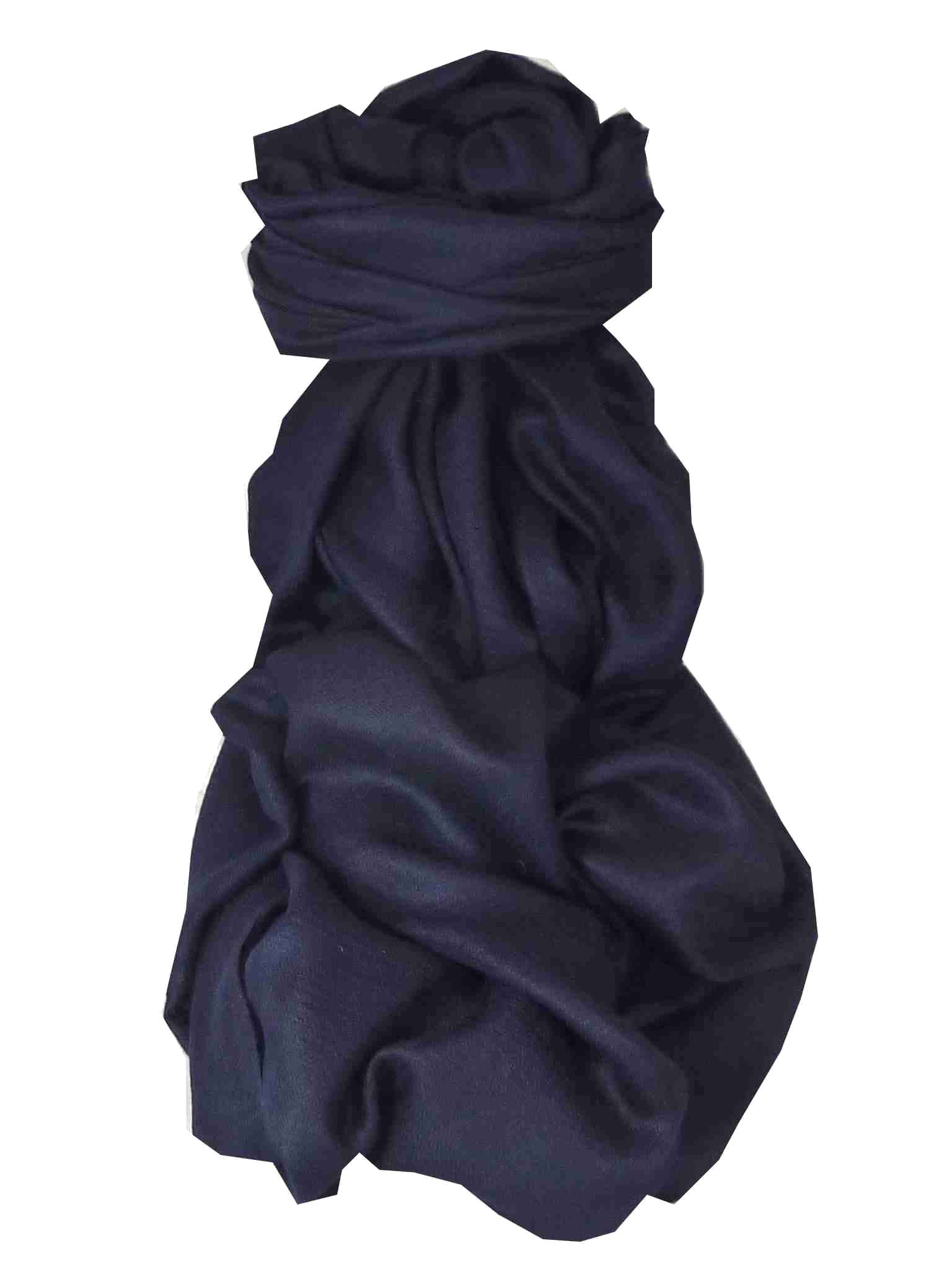 Pashtoosh Scialle Cashmere di Lusso Very Dark Blue di Pashmina & Silk