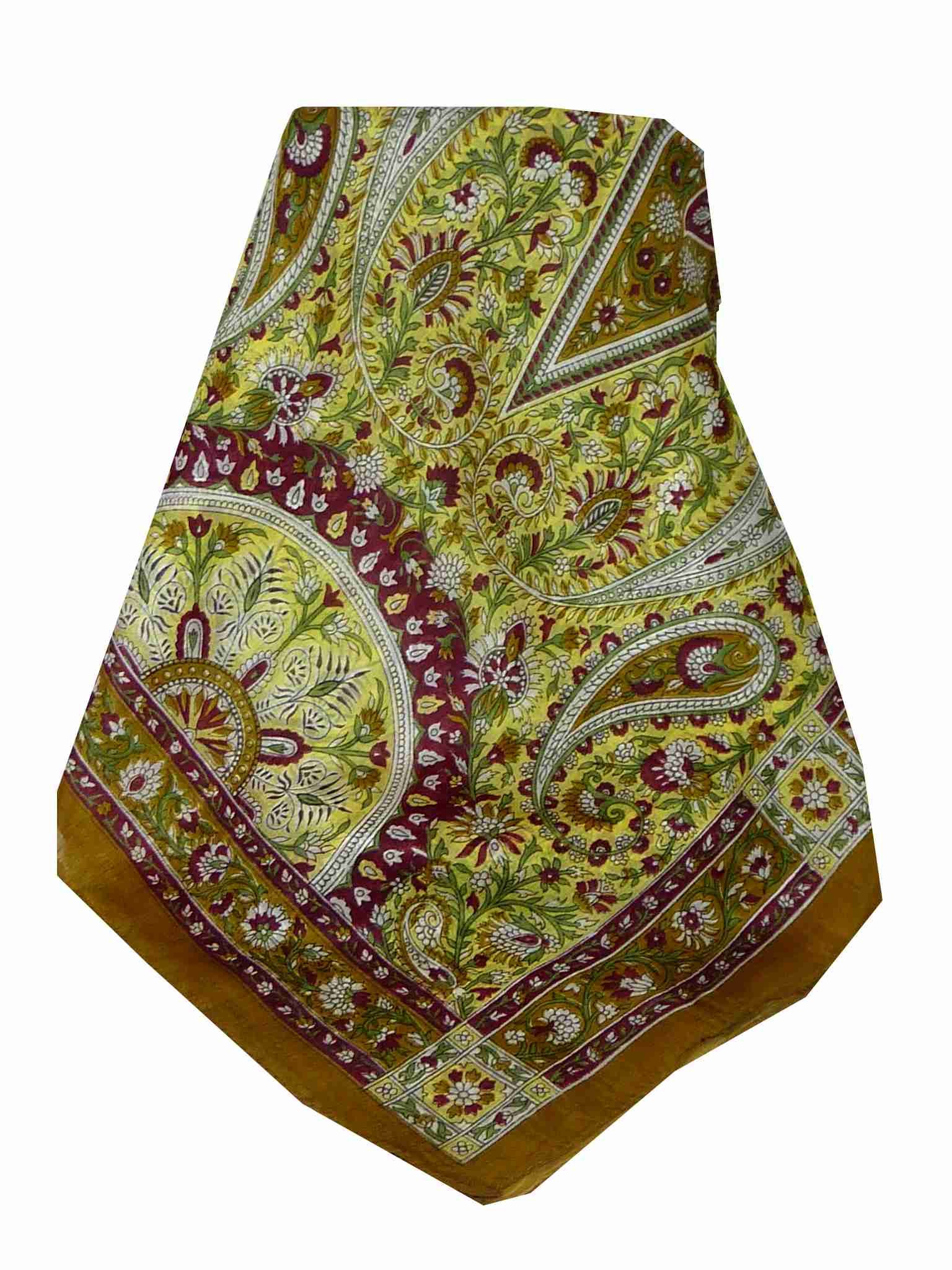 Tradizionale Sciarpa Longa di Seta Ziro Caramel di Pashmina & Silk