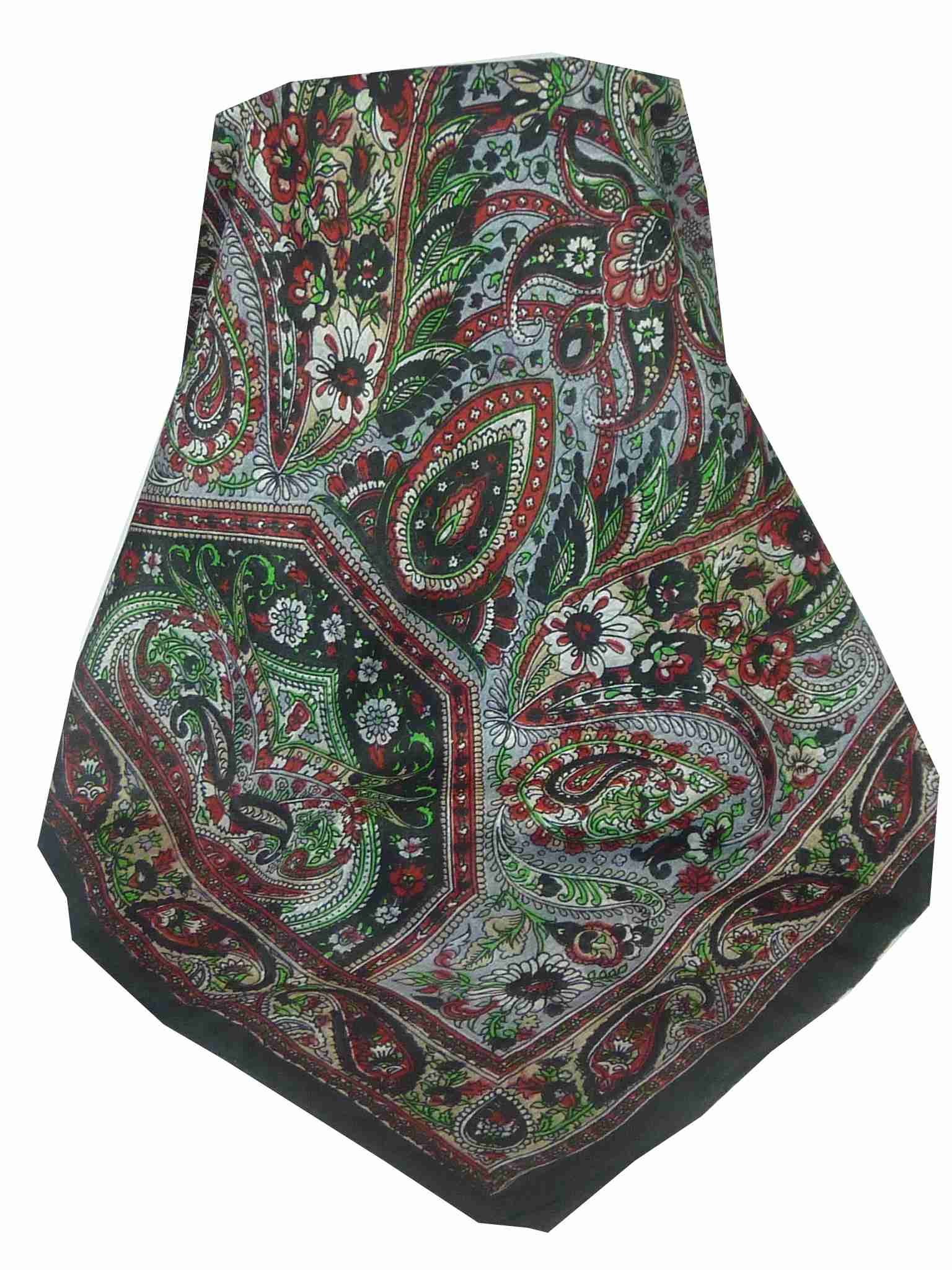 Mulberry Silk Traditional Long Scarf Sara Black by Pashmina & Silk