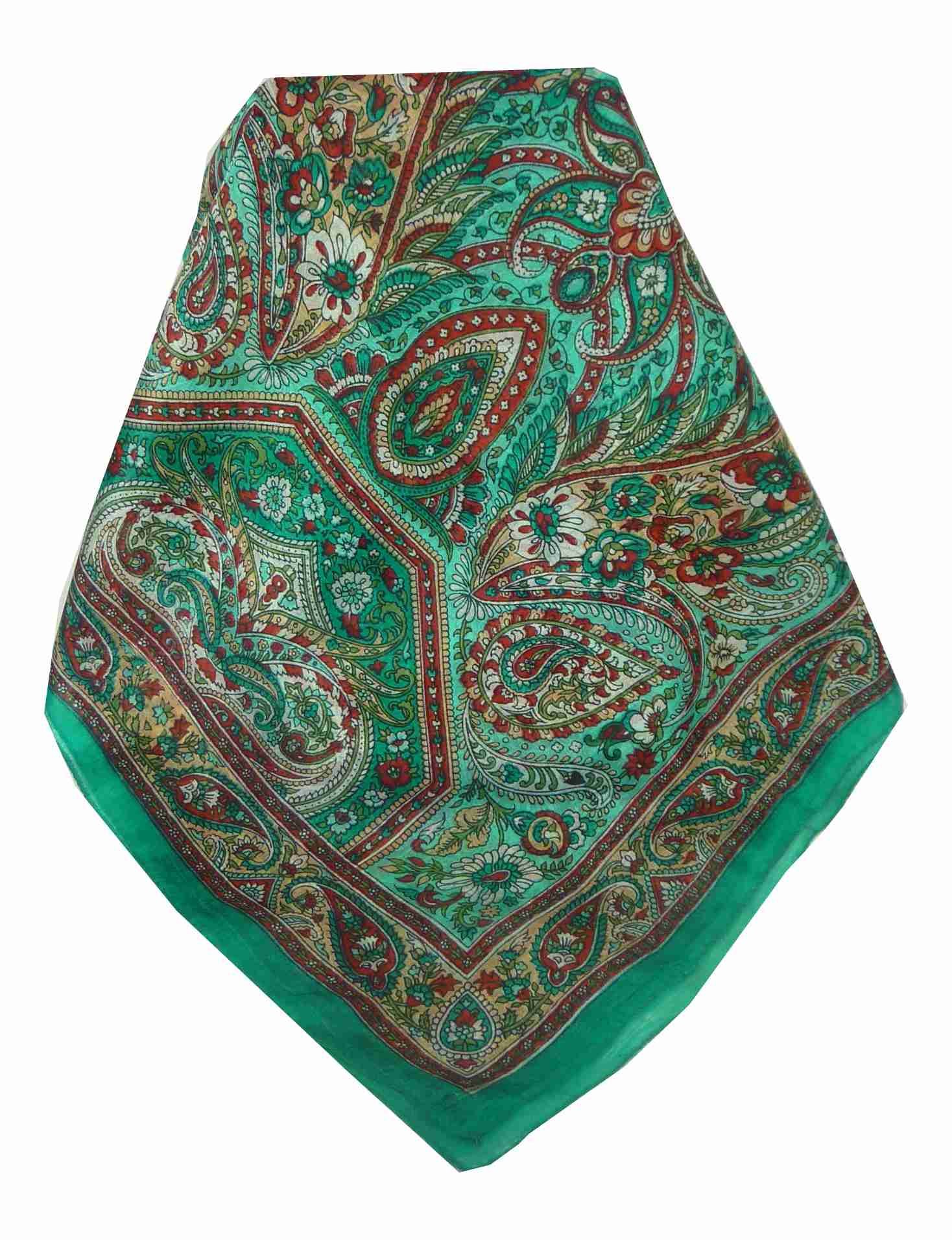 Mulberry Silk Traditional Long Scarf Sara Green by Pashmina & Silk