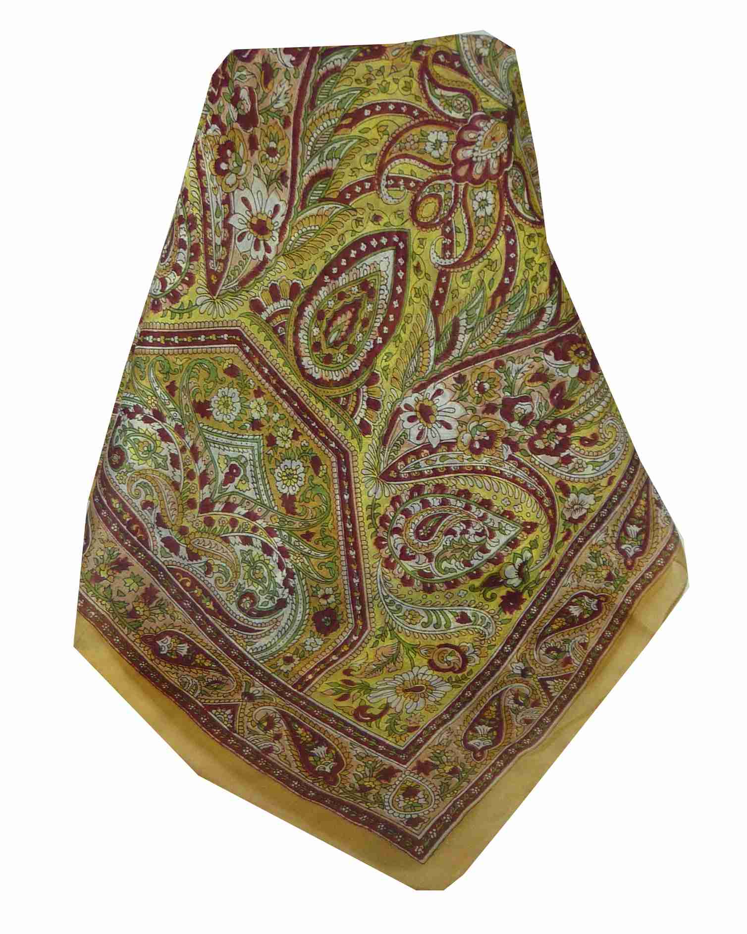 Mulberry Silk Traditional Long Scarf Sara Gold by Pashmina & Silk