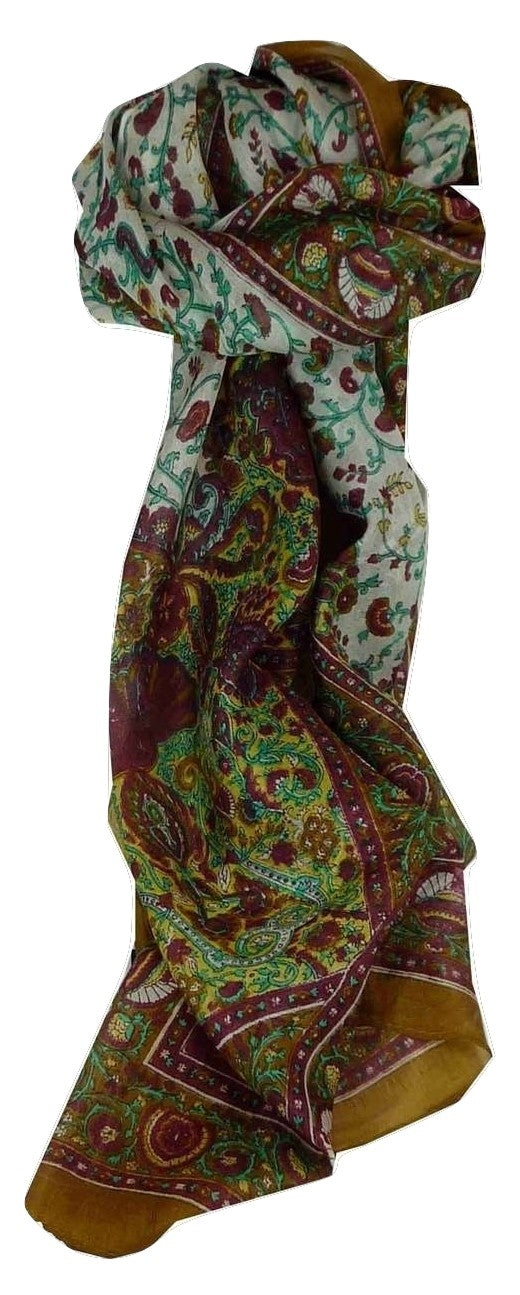 Mulberry Silk Traditional Long Scarf Sarika Caramel by Pashmina & Silk