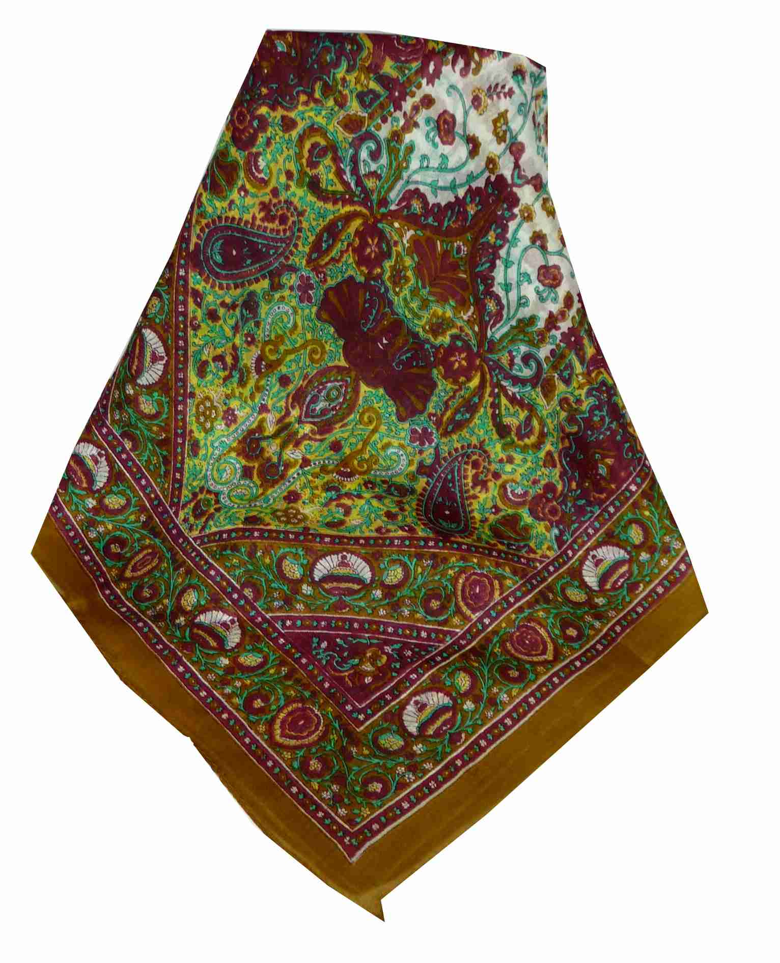 Mulberry Silk Traditional Long Scarf Sarika Caramel by Pashmina & Silk