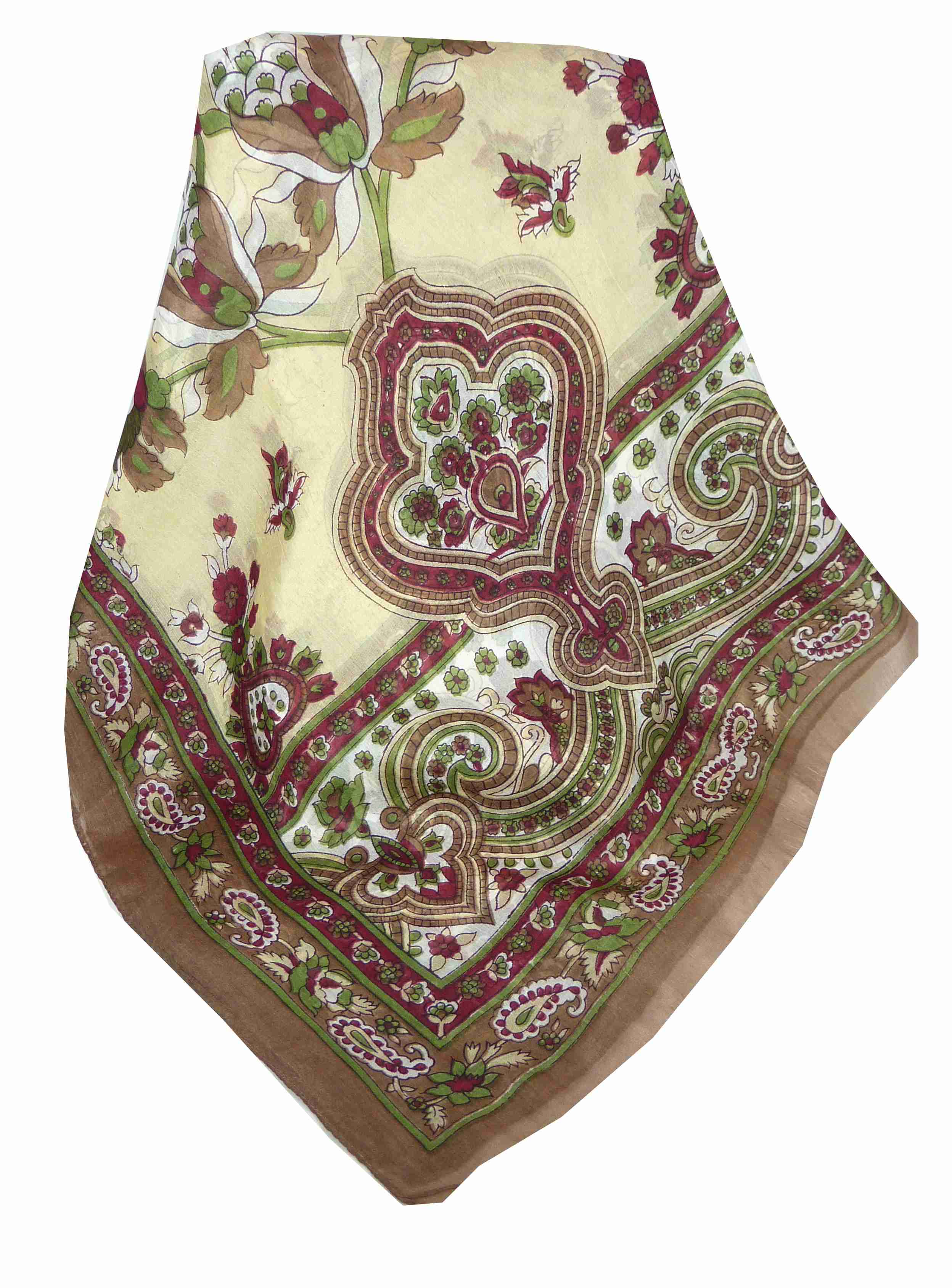 Tradizionale Sciarpa Longa di Seta Ree Caramel di Pashmina & Silk