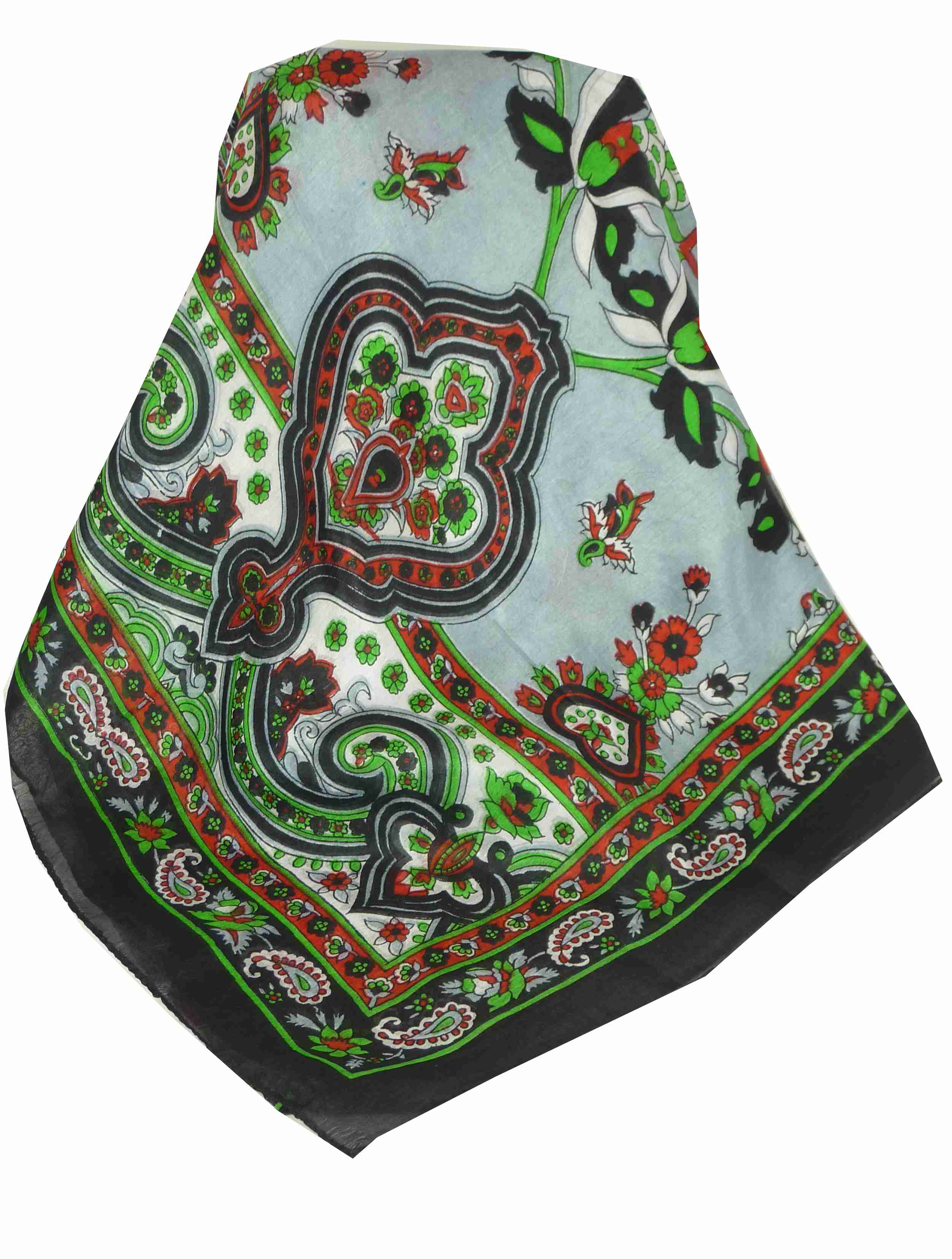 Tradizionale Sciarpa Longa di Seta Ree Black di Pashmina & Silk