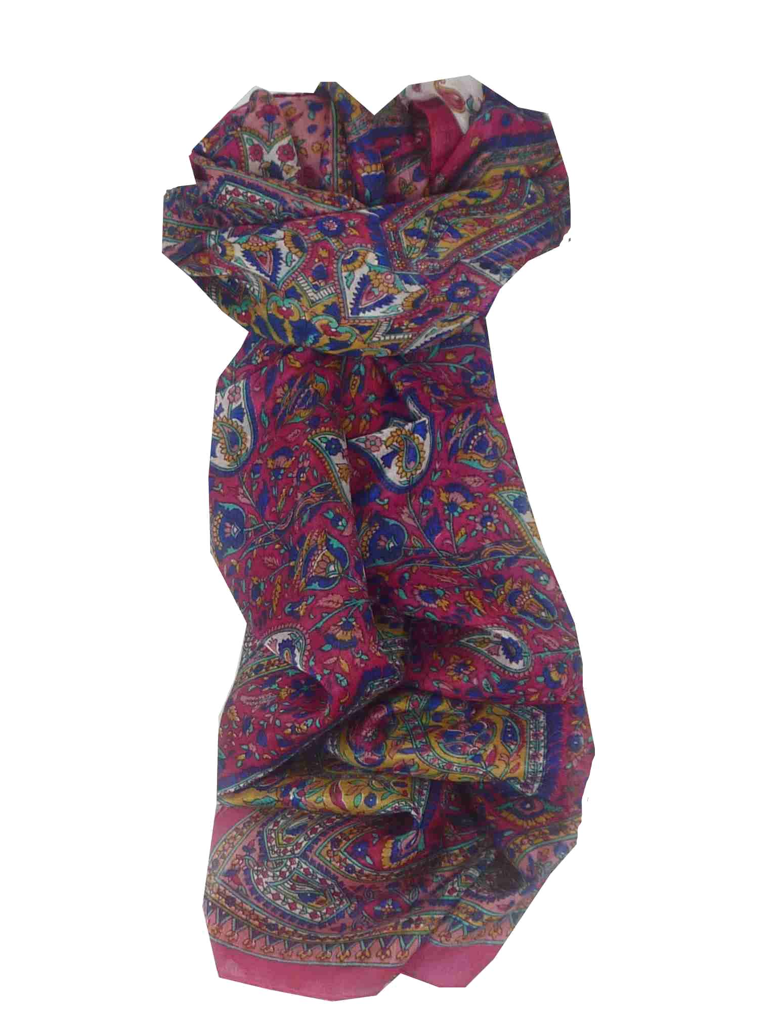 Mulberry Silk Traditional Long Scarf Reena Pink by Pashmina & Silk