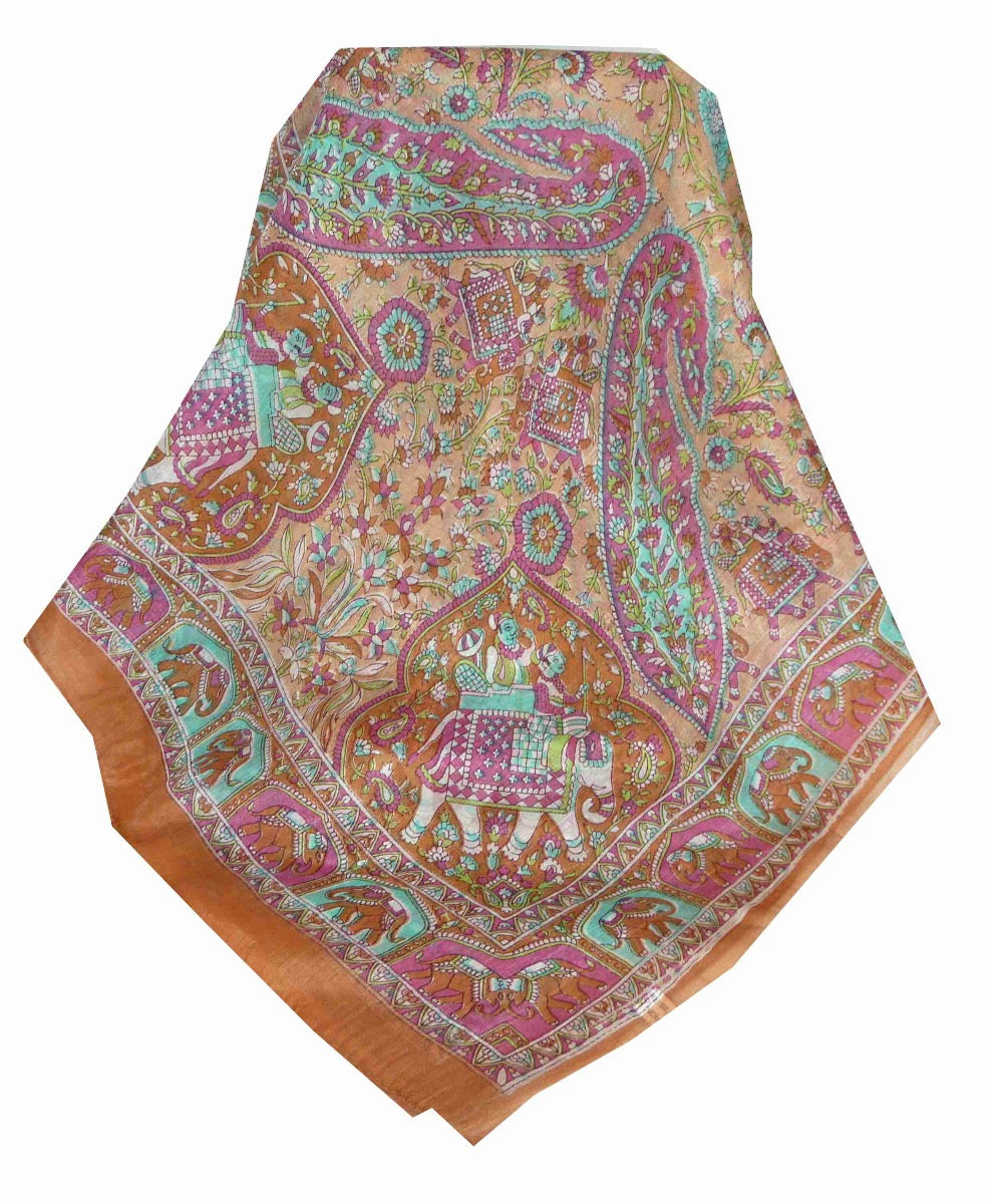 Foulard Traditional Soie de Mûrier Kirin Copper de Pashmina & Silk 