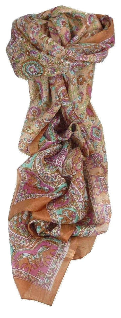 Foulard Traditional Soie de Mûrier Kirin Copper de Pashmina & Silk 