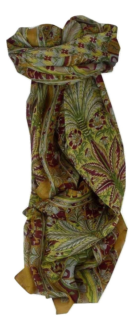 Tradizionale Sciarpa Longa di Seta Kolva Gold di Pashmina & Silk