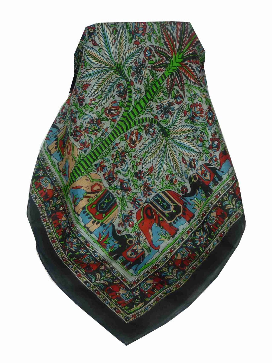 Tradizionale Sciarpa Longa di Seta Kolva Black di Pashmina & Silk