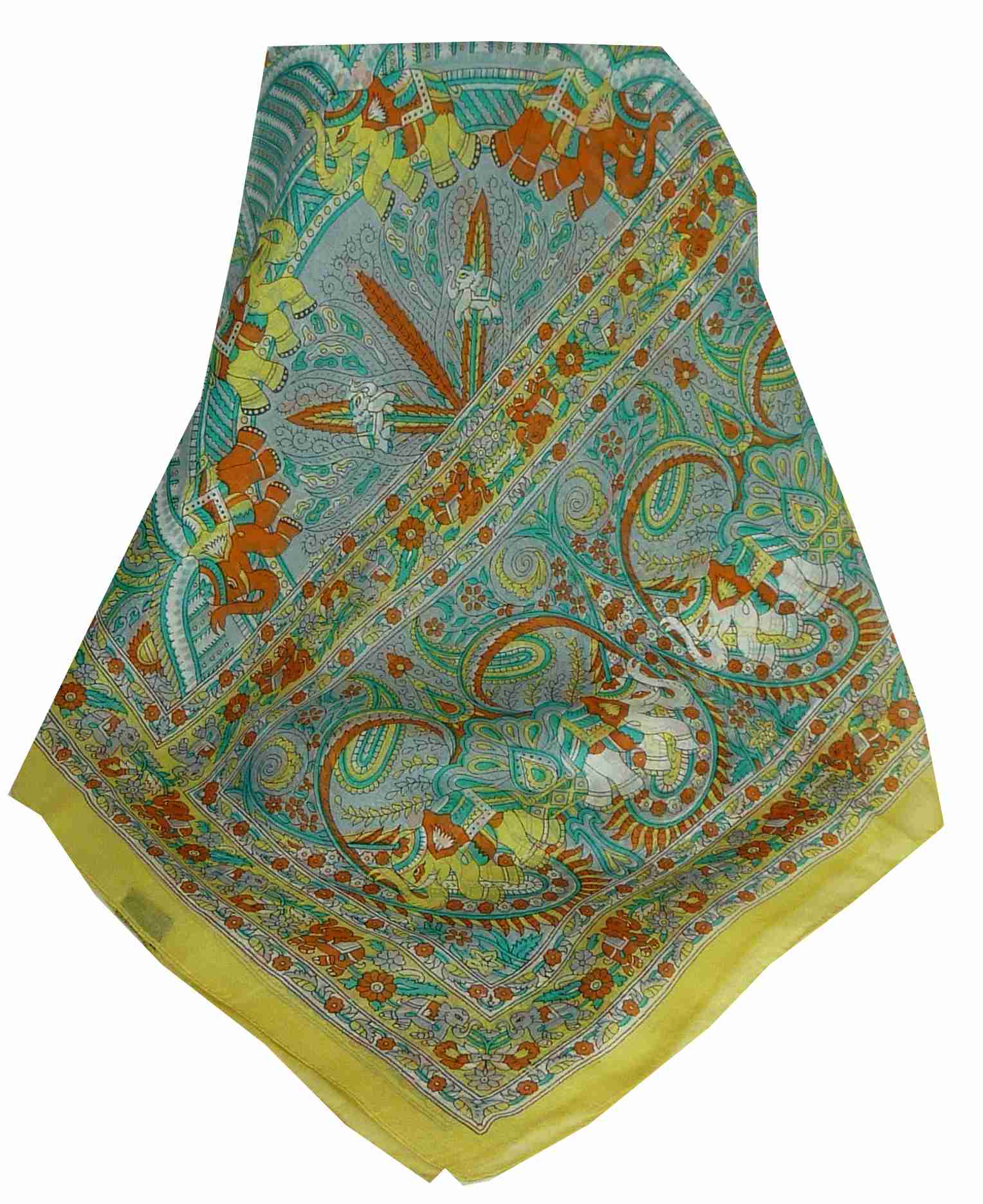 Tradizionale Sciarpa Longa di Seta Kot Gold di Pashmina & Silk