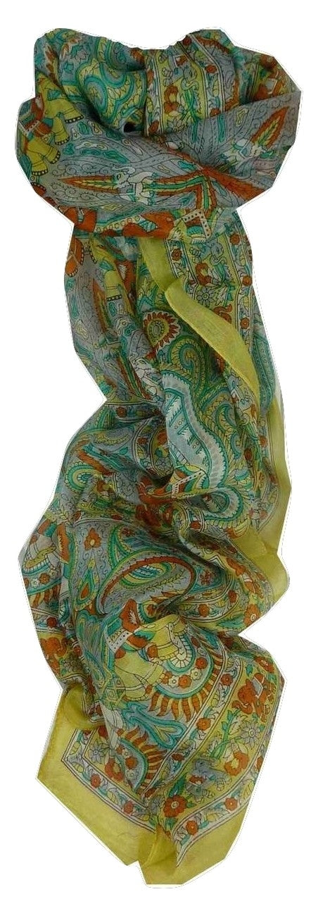 Tradizionale Sciarpa Longa di Seta Kot Gold di Pashmina & Silk