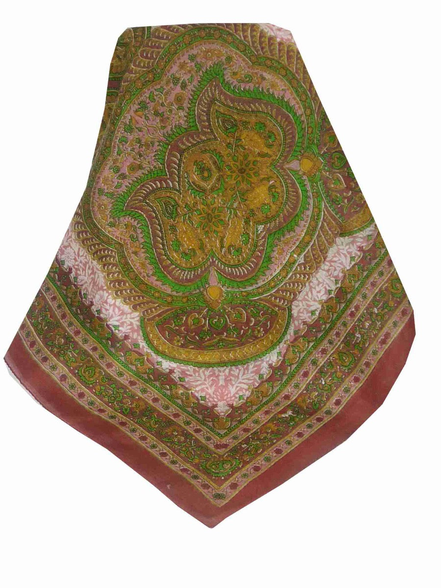 Mulberry Silk Traditional Long Scarf Kotta Rose by Pashmina & Silk