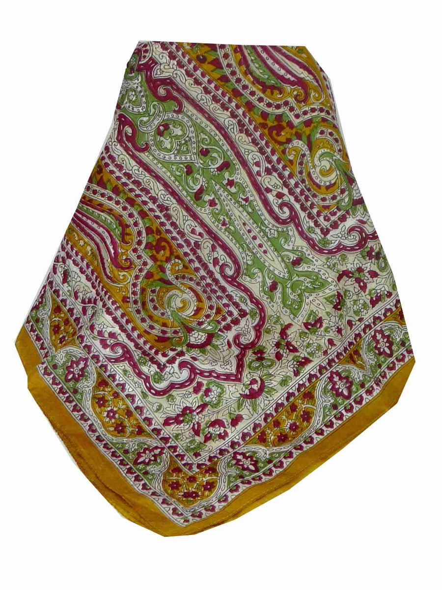 Tradizionale Sciarpa Longa di Seta Kannur Gold di Pashmina & Silk