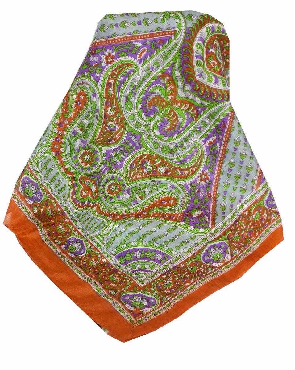 Foulard Traditional Soie de Mûrier Kaur Terracotta de Pashmina & Silk 