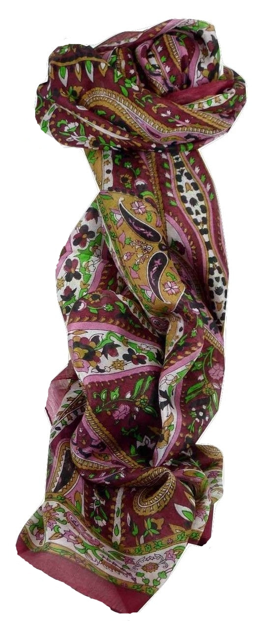 Tradizionale Sciarpa Longa di Seta Giani Red di Pashmina & Silk