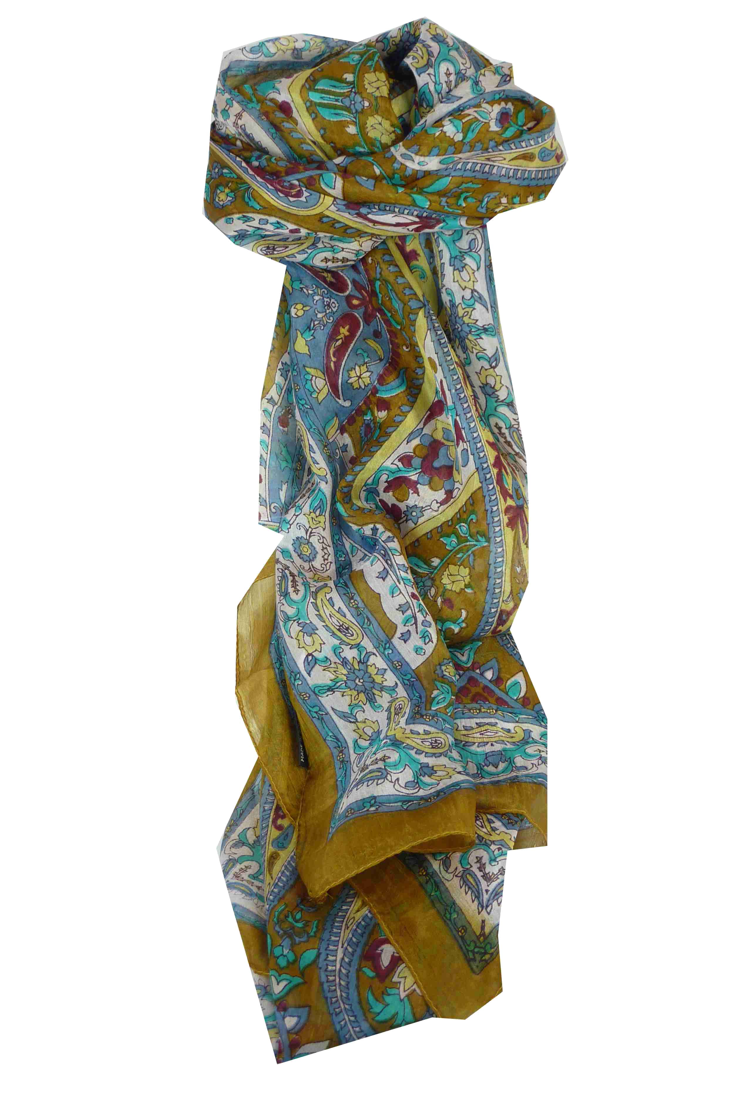 Tradizionale Sciarpa Longa di Seta Giani Caramel di Pashmina & Silk