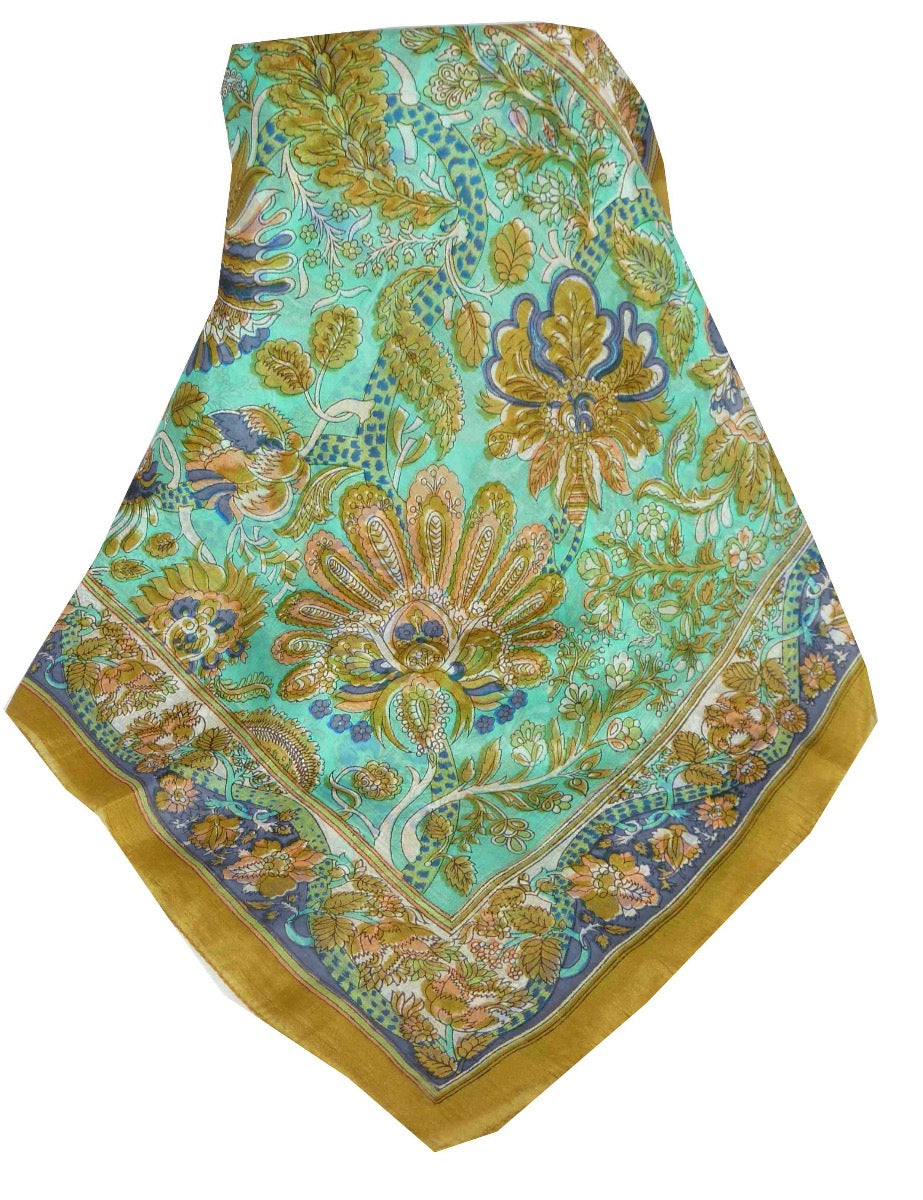 Mulberry Silk Traditional Long Scarf Dor Caramel by Pashmina & Silk