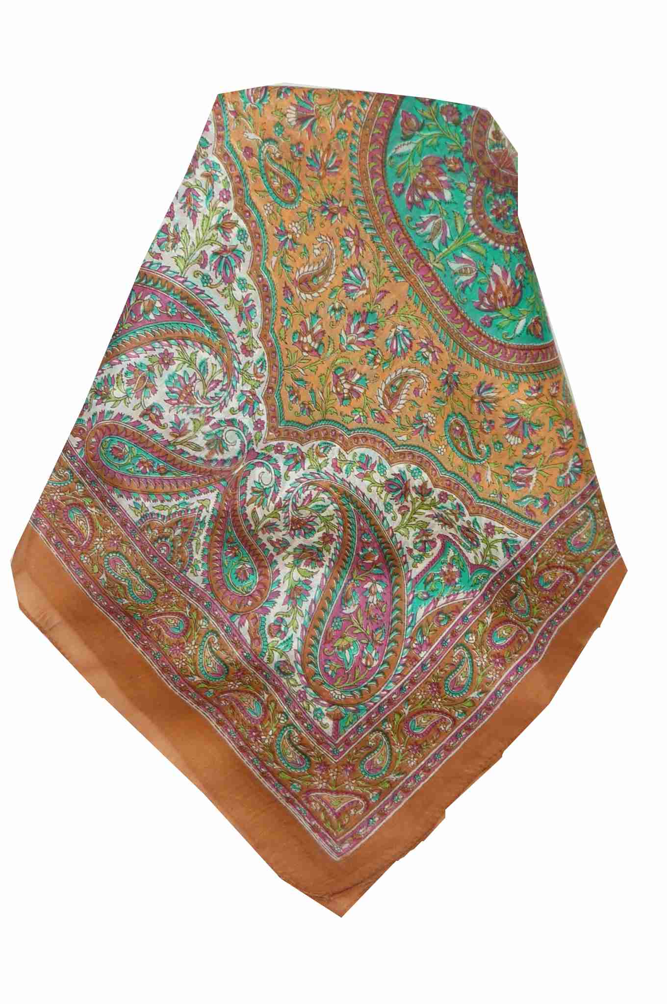 Mulberry Silk Traditional Long Scarf Tunga Copper by Pashmina & Silk