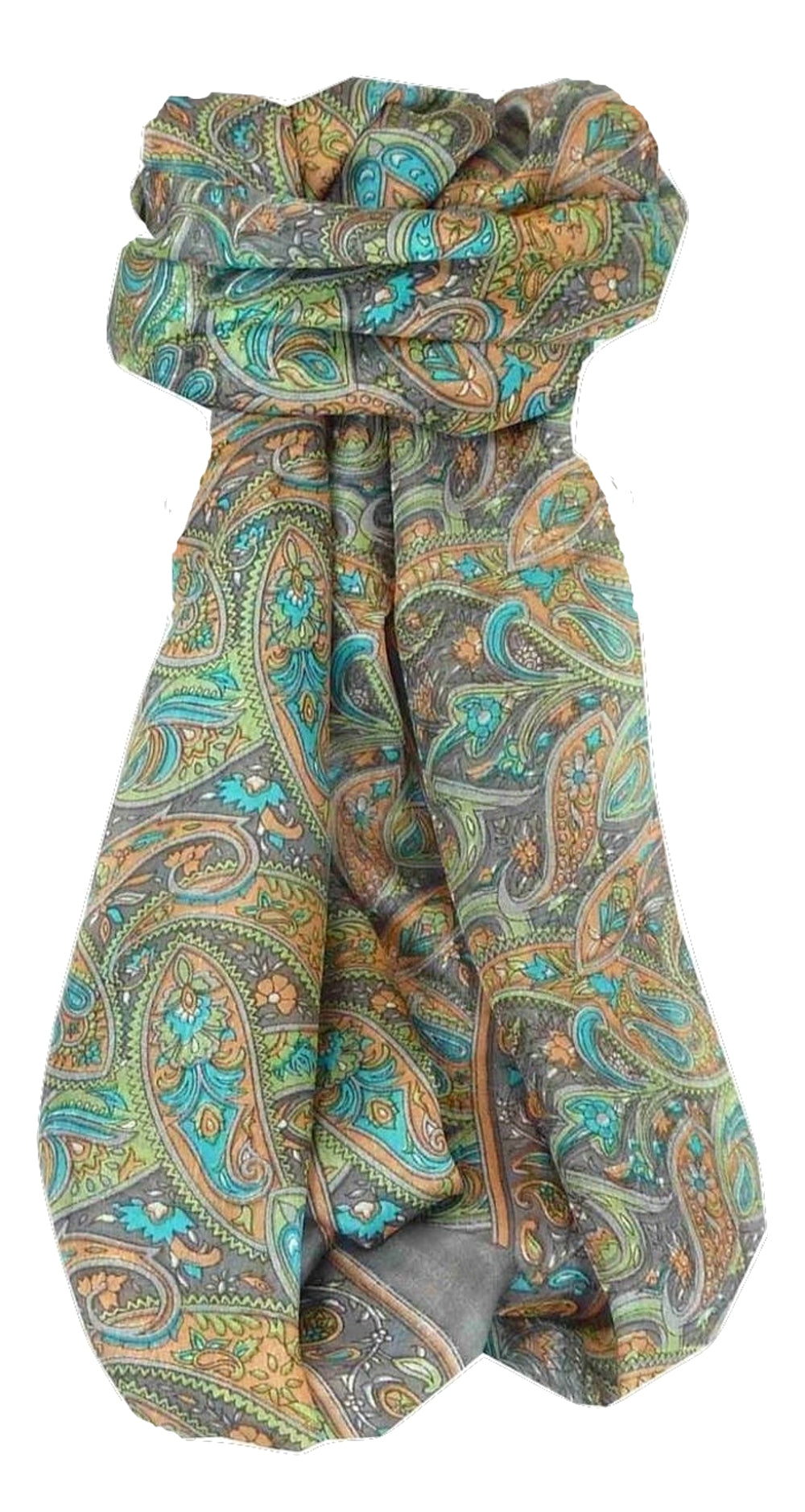 Mulberry Silk Traditional Long Scarf Jald Pearl by Pashmina & Silk