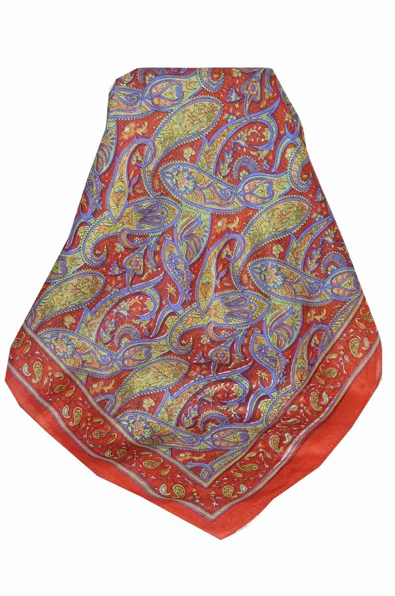 Mulberry Silk Traditional Long Scarf Jald Red by Pashmina & Silk