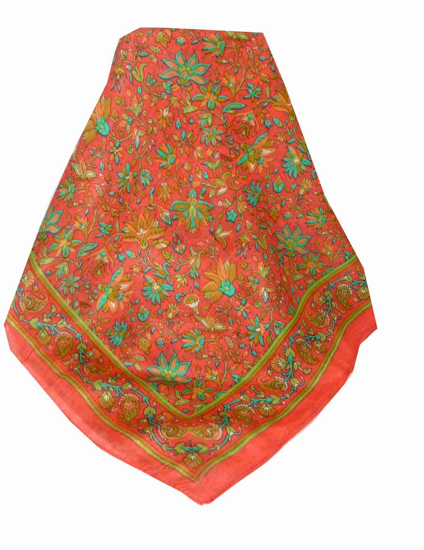 Mulberry Silk Traditional Long Scarf Wagh Blush by Pashmina & Silk