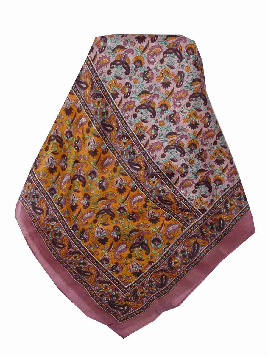 Mulberry Silk Traditional Long Scarf Cala Pink by Pashmina & Silk