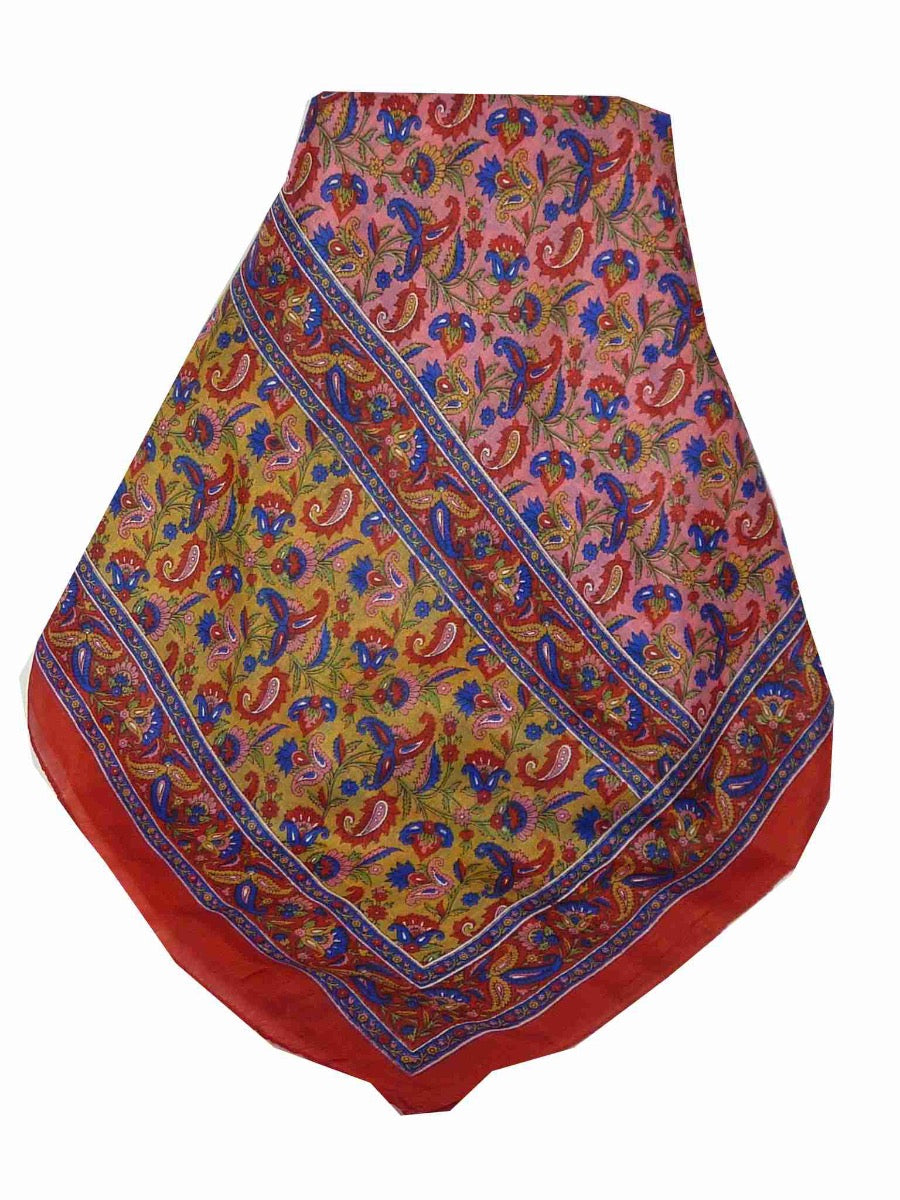 Mulberry Silk Traditional Long Scarf Cala Red by Pashmina & Silk
