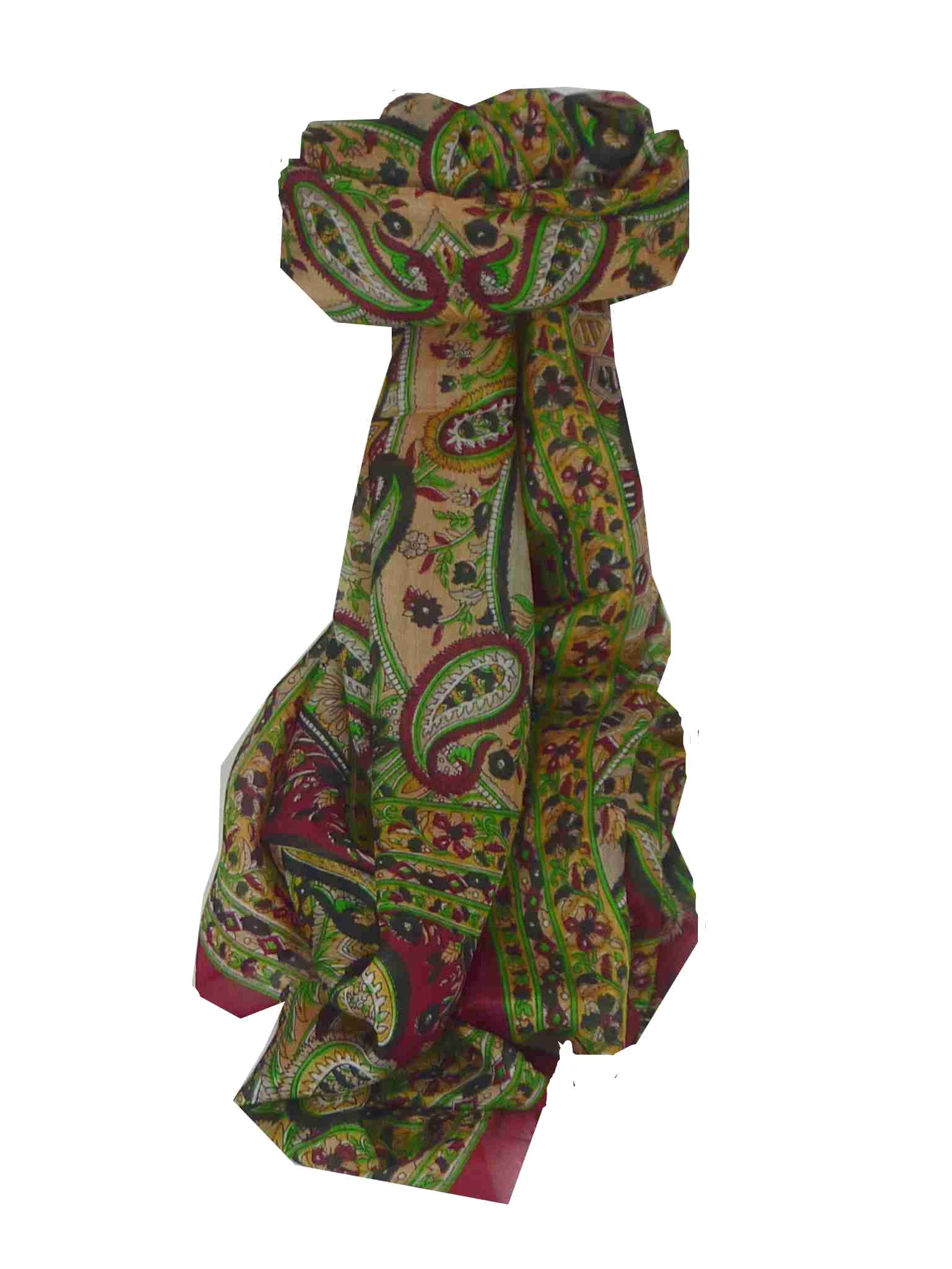 Tradizionale Sciarpa Longa di Seta Chamba Rose di Pashmina & Silk