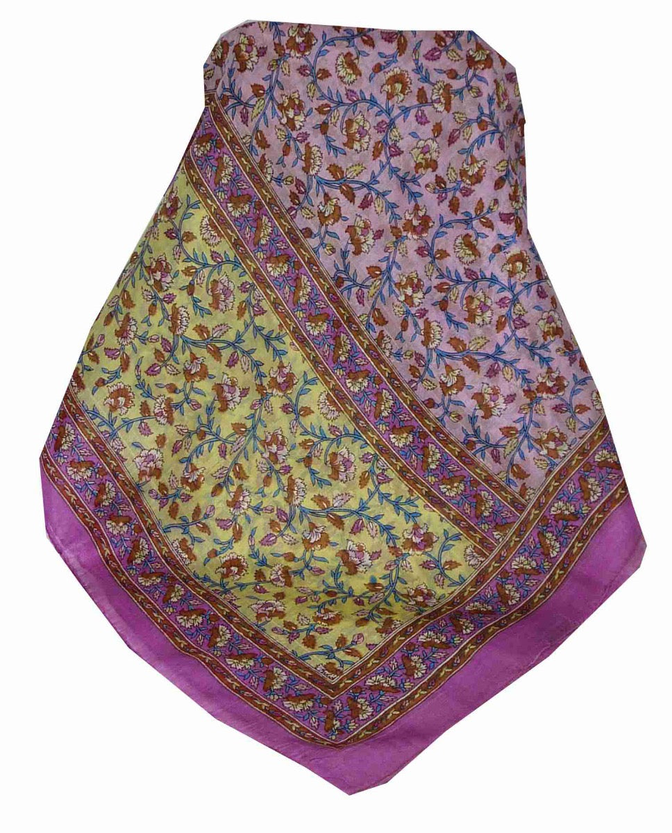Mulberry Silk Traditional Long Scarf Aditi Rose by Pashmina & Silk