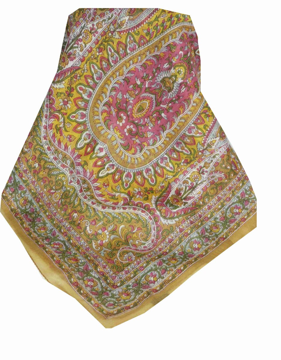 Tradizionale Sciarpa Longa di Seta Esha Gold di Pashmina & Silk